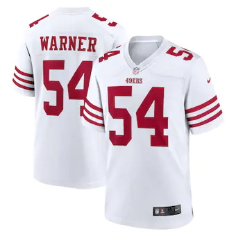 mens nike fred warner white san francisco 49ers player game